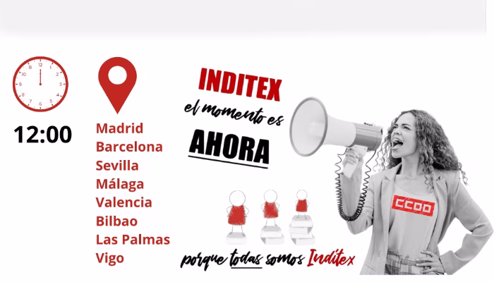 CCOO se moviliza en el Grupo Inditex el 22M
